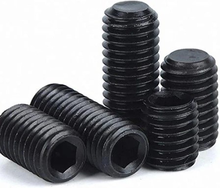 LN Grub Bolt | Headless Full Thread Stainless Steel Fasteners for Construction Machinery Structural Embedding Applications | Black Polished Corrosion Resistant High Grip Strength